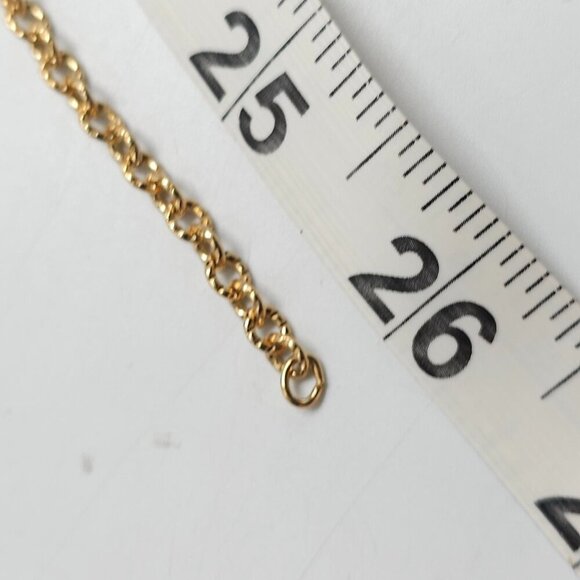 1972 AVON Floral Brooch Necklace Blue Enamel Flowers Rhinestones 26 Inches - Picture 6 of 6